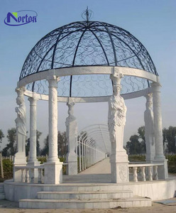 Outdoor decorazione del giardino <span class=keywords><strong>di</strong></span> pietra <span class=keywords><strong>statue</strong></span> <span class=keywords><strong>di</strong></span> gazebo con la donna <span class=keywords><strong>di</strong></span> grandi dimensioni naturale <span class=keywords><strong>di</strong></span> pietra <span class=keywords><strong>di</strong></span> <span class=keywords><strong>marmo</strong></span> bianco gazebo per la vendita - Product Image 4