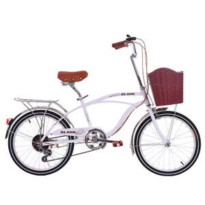 จักรยานชายหาดแบบปรับความเร็วได้ 20 นิ้ว / โครงเหล็ก / จักรยานชายหาดแบบชอปเปอร์สำหรับผู้หญิง - Product Image 1