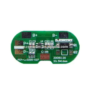 Printed circuit board PCM 2S 6.4V 2A Lifepo4 BMS for led lights/E-bike