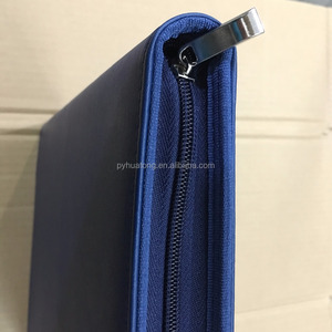 Chất Lượng Cao <span class=keywords><strong>Pu</strong></span> Da <span class=keywords><strong>Compendium</strong></span> Vòng Binder Zipper Thư Mục - Product Image 6