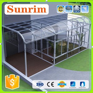 DIY hobby prefabricada de policarbonato o vidrio sol casa recinto del <span class=keywords><strong>patio</strong></span> terraza acristalada - Product Image 5