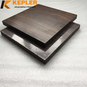 Kepler impermeable con precio bajo anti-UV restaurante utilizados 12mm de espesor de madera nogal exterior laminado compacto hpl mesa de comedor superior de la Junta