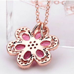 Lubotemi pingente de noiva feminino, pingente luxuoso de zircônia cúbica, joia moderna para noiva com flor grande