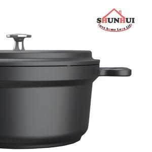 Cacerola de Aluminio Fundido con Tapa de Aluminio de 24 cm, <span class=keywords><strong>4QT</strong></span>, <span class=keywords><strong>Cocotte</strong></span>, Cacerola Antiadherente de 4L, Horno Holandés de Aluminio - Product Image 1