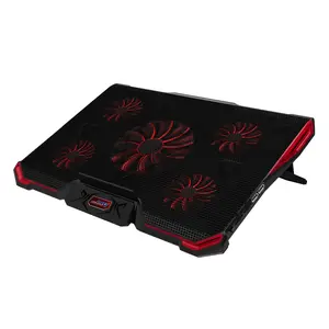 Coolcold New gaming laptop stand,5 fans laptop computer cooler pad