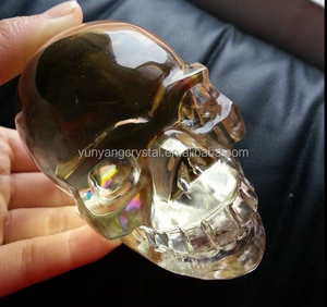 Commercio all'ingrosso rainbow citrine teschio di cristallo - Product Image 5