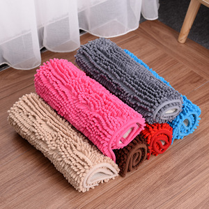 Alfombrillas de baño de chenilla grandes, peluda alfombrilla para suelo, alfombrilla antideslizante absorbente de agua para puerta - Product Image 1