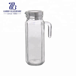 1L 1.2L 2L โต๊ะแก้วเหยือกน้ำเหยือกดื่มน้ำผลไม้ที่มีการจัดการทั้งหมดในสต็อกใสแก้<span class=keywords><strong>ว</strong></span> Carafe ที่มีฝาปิดพลาสติก - Product Image 5