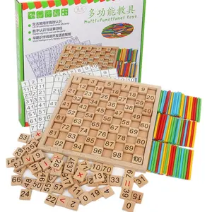 Juego de juguetes educativos de madera para aprender a leer y contar, bloques