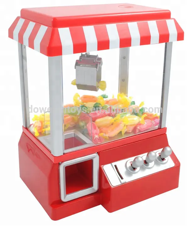Kids Mini Arcade Game Machine Vending Muziek Candy Grabber Muntautomaat Klauw Machine Speelgoed Zonder Poppen Kinderen Geschenken