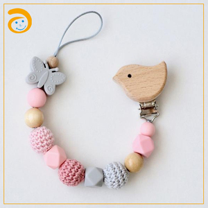दिल <span class=keywords><strong>teether</strong></span> सिलिकॉन शांत क्लिप सिलिकॉन पत्र मोती शुरुआती खिलौना - Product Image 3