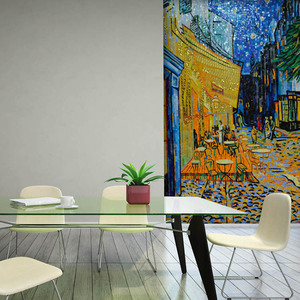 Cafe Terrace At Night Backsplash Glass Mosaic <span class=keywords><strong>Tile</strong></span> Tranh Tường Gạch Trang Trí Sảnh Khách Sạn - Product Image 1