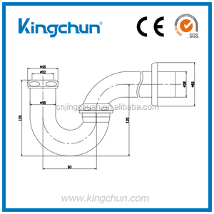 <span class=keywords><strong>Siphon</strong></span> "tube" de lavabo / <span class=keywords><strong>bidet</strong></span> <span class=keywords><strong>laiton</strong></span> nickelé mat - Product Image 2