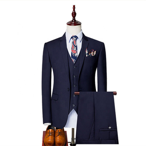 Abito blu scuro su misura <span class=keywords><strong>pantaloni</strong></span> da uomo per uomo Slim Fit uomo abito da sposa - Product Image 4