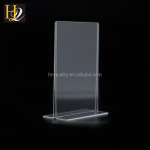 Customised Tabletop Clear T Typle Acrylic Sign and Menu Holder/Display , 5 x 7 inches