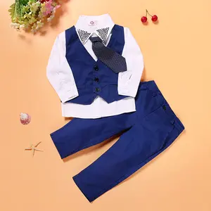 Wholesale children boy boutique fall clothing kids suit set for boy