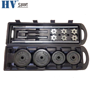 פלסטיק מקרה משקל הרמת 50KG שחור אפייה לכה משקולת ומשקולת סט - Product Image 3