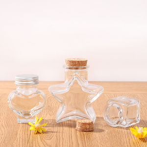 Bottiglie dei Desideri a Forma <span class=keywords><strong>di</strong></span> Stella e Cuore, Barattoli in Vetro con Tappo in Sughero - Product Image 2