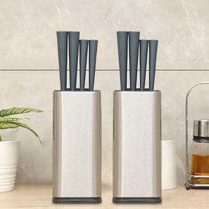 Meilleure vente d'ustensiles de cuisine en acier inoxydable, gain de place <span class=keywords><strong>rangement</strong></span> des couteaux porte-<span class=keywords><strong>couteau</strong></span> rond doux au toucher, bloc de couteaux universel - Product Image 3