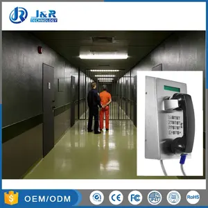 Voip Ip Phone Vandal Resistant VoIP Prison Phone With Display And Rugged Handset Correctional Facilities Voice Over IP Telephone