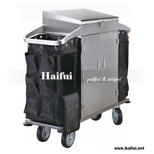 Carrito de Limpieza de Acero Inoxidable para Habitaciones de <span class=keywords><strong>Hotel</strong></span> de 5 Estrellas - Product Image 2