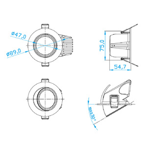 Boulangerie 10 w <span class=keywords><strong>LED</strong></span> <span class=keywords><strong>plafond</strong></span> encastré tronc spot downlight pour le pain - Product Image 5