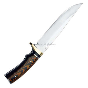 Pakka-cuchillo táctico de supervivencia para acampada al aire libre, hoja de acero inoxidable de alta calidad con mango de madera - Product Image 4