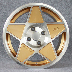 ล้อแม็กซ์ F991142 สีเงินทอง 5 ก้าน ขนาด 15 16 18 นิ้ว 4x100/114.3 5x112/120 สำหรับรถยนต์ BMW Mercedes Benz Volkswagen - Product Image 3