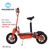Nouveau modèle de scooter électrique à haute vitesse approuvé CE, 40 km/h, 48V, 12ah, 1500W, pneu tout-terrain