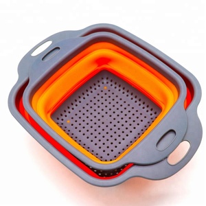 Panier à vapeur pliable et rétractable <span class=keywords><strong>en</strong></span> <span class=keywords><strong>Silicone</strong></span>, panier de lavage pour cuiseur vapeur - Product Image 4