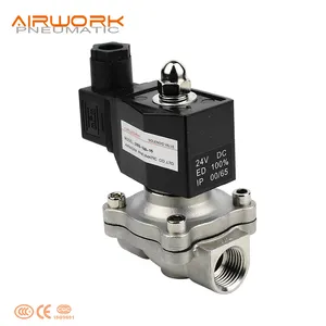 2 vie in acciaio inox acqua valvola solenoide 24vdc