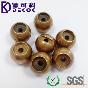 Bola de latón personalizada de fábrica con agujero perforado Sólido 12mm 12,7mm 15mm 15.875mm Bolas de latón con medio agujero pasante Estándar ANSI - Product Image 2