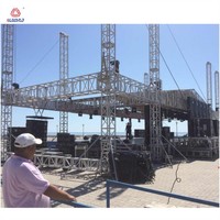 Sistema de techo de concierto, iluminación cuadrada, mini escenario Tomcat y evento de exposición de truss, truss F34 ajustable para boda