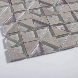 Soulsccraft Đá Pha Trộn Thủy Tinh Màu Xám Gạch Khảm Nhiều Màu Cho Backsplash - Product Image 4