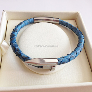De lujo de alta calidad piel de pitón pulsera serpiente, pulsera de cuero - Product Image 2