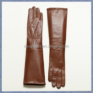 Meilleure vente Gants longs en cuir tendance pour femmes, Gants longs personnalisés - Product Image 3
