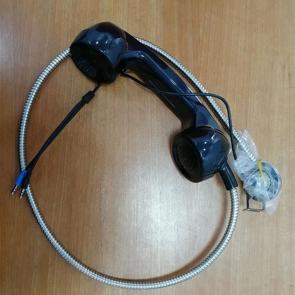 Fones de ouvido de alta qualidade com tomada rj11 3.5mm, headset de telefone robusto, resistente ao vandal, planta química