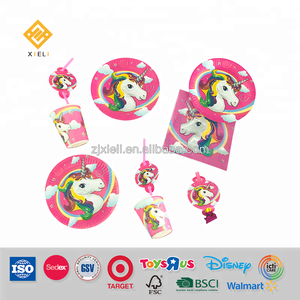 Set di forniture per <span class=keywords><strong>feste</strong></span> a sirena a tema <span class=keywords><strong>2023</strong></span> tovagliolo di carta piatto di carta a sirena bicchiere di carta per la decorazione della festa - Product Image 3