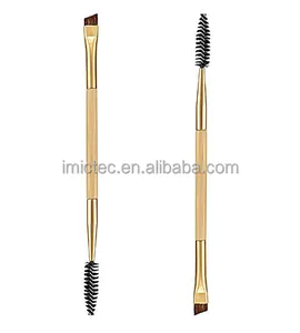 CustomロゴEyebrow Mascara杖、Doubld End Eyebrow Eyelashブラシ、Double End Angle Eye Brow Brush Eyelash Spoolie Brush