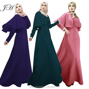 2018 nova Chegada Das Mulheres Plus Size Vestido Maxi Islâmico Abaya Muçulmano Vestido Longo Poncho