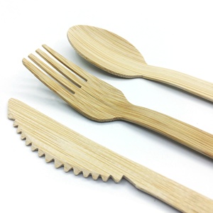 Usa e getta ristorazione Naturale di bambù coltello, forchetta e cucchiaio - Product Image 5
