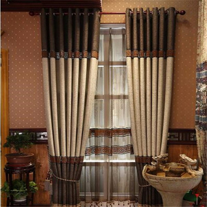 <span class=keywords><strong>Rideaux</strong></span> de fenêtre brodés Guangzhou, 2 couleurs, <span class=keywords><strong>tissu</strong></span> combiné - Product Image 3