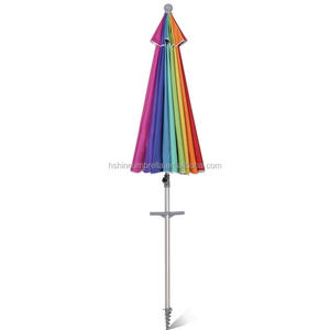 Al aire libre 8ft aluminio lujo Rainbow Beach Sun paraguas <span class=keywords><strong>con</strong></span> varillas de fibra de vidrio - Product Image 2