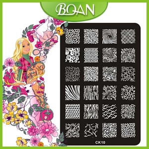 Nail Stamp Piatti di Immagine Francese Nail Art Stencil Completa Stampa Metallo Template Disegni - Product Image 2