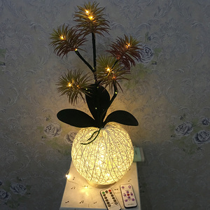 Diseño Creativo artístico LED flor artificial lámpara de escritorio con bluetooth Hi-fi <span class=keywords><strong>y</strong></span> panel solar - Product Image 2