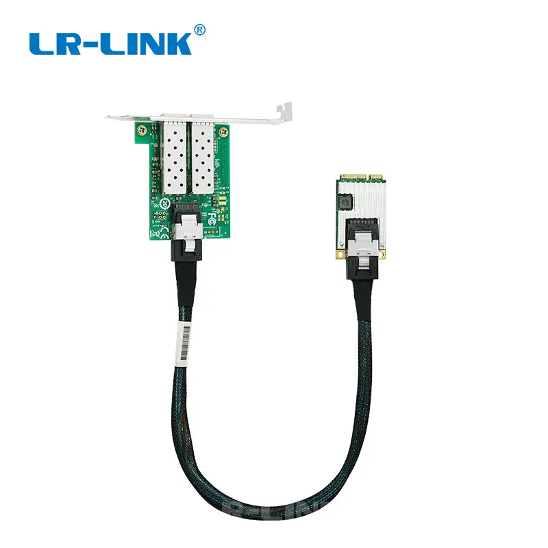 मिनी PCIe दोहरी 2 * SFP बंदरगाहों Gigabit 1000Base-X ईथरनेट फाइबर मिनी PCIe नेटवर्क कार्ड इंटेल I350 आधारित