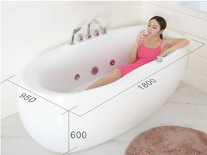 Forma Oval ee.uu. acrílico blanco una persona bañera de hidromasaje - Product Image 4