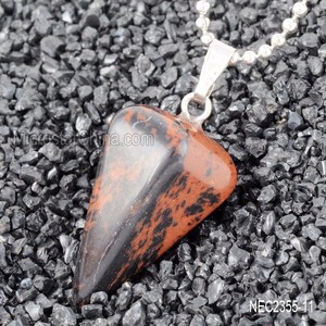 Barato de la alta calidad de la roca forma de triángulo de piedra aventurina verde collar de piedras preciosas diseños - Product Image 3