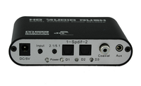 Decodificador de audio analógico envolvente Digital de 2,1/5,1 canales Decodificador de audio estéreo DTS/AC3 5,1 con 2 puertos SPDIF PVC para DVD PS2