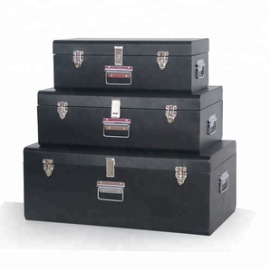 <span class=keywords><strong>Coffre</strong></span> de rangement en acier, lot de <span class=keywords><strong>3</strong></span> coffres de stockage en métal galvanisé - Product Image 2